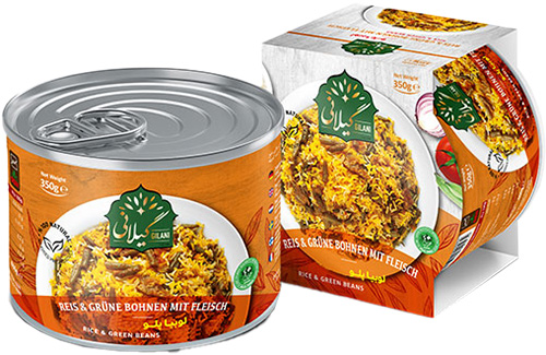 کنسرو لوبیا پلو گیلانی ۳۵۰ گرمی | گیلانی | غذاهای آماده