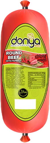 Donya Round Beef Salami with Paprika | Donya Foods | Halal Meat