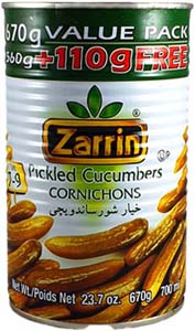 Zarrin Pickled Cucumber (canned) s